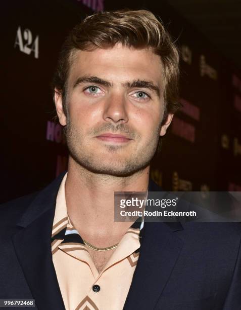 Alex Roe arrives at the screening of A24's "Hot Summer Nights" at Pacific Theatres at The Grove on July 11, 2018 in Los Angeles, California.