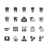 Dental glyph icons