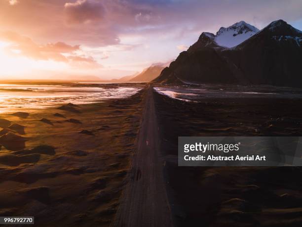 vestrahorn stokksnes, iceland - multicopter stock pictures, royalty-free photos & images