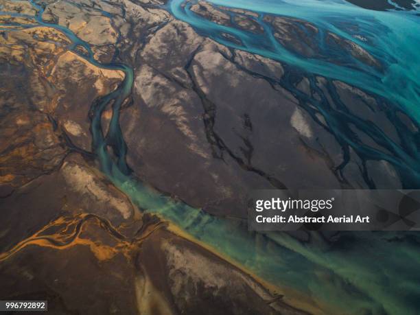 glacial flows, iceland - multicopter stock pictures, royalty-free photos & images
