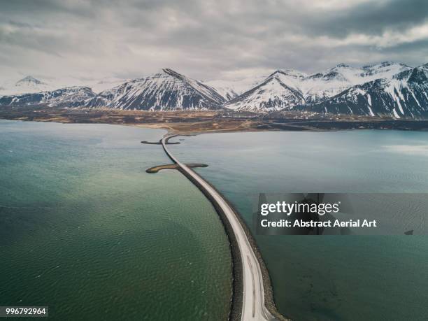 borgarbyggð bridge, iceland - multicopter stock pictures, royalty-free photos & images