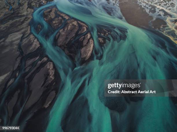 glacial flows, iceland - nature abstract stock-fotos und bilder