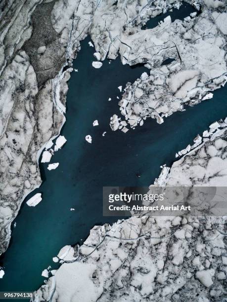 iced river, iceland - multicopter stock pictures, royalty-free photos & images