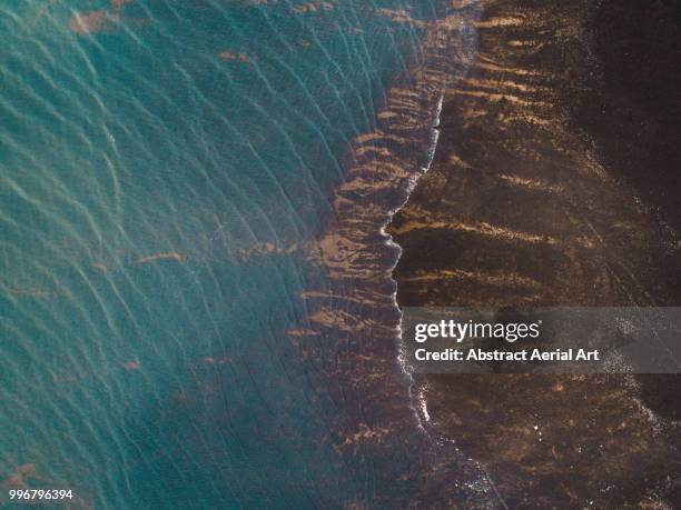 icelandic sea textures - multicopter stock pictures, royalty-free photos & images