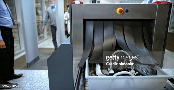 airport security - metal detector security stock pictures, royalty-free photos & images