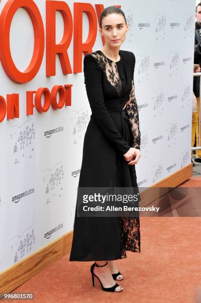 Actress Rooney Mara attends Amazon Studios Premiere of "Don't Worry, He Wont Get Far On Foot" at ArcLight Hollywood on July 11, 2018 in Hollywood,...