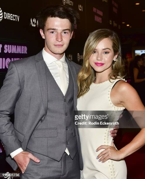 Dylan Summerall and Brec Bassinger arrives at the screening of A24's "Hot Summer Nights" at Pacific Theatres at The Grove on July 11, 2018 in Los...