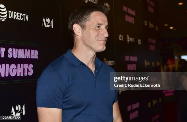 Sam Jaeger arrives at the screening of A24's "Hot Summer Nights" at Pacific Theatres at The Grove on July 11, 2018 in Los Angeles, California.