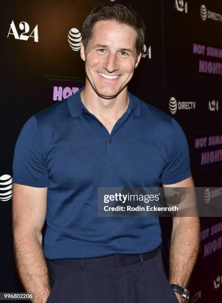 Sam Jaeger arrives at the screening of A24's "Hot Summer Nights" at Pacific Theatres at The Grove on July 11, 2018 in Los Angeles, California.