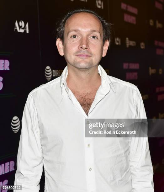 Composer Will Bates arrives at the screening of A24's "Hot Summer Nights" at Pacific Theatres at The Grove on July 11, 2018 in Los Angeles,...