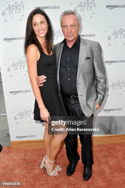Charlotte Taschen and Udo Kier attend Amazon Studios Premiere of "Don't Worry, He Wont Get Far On Foot" at ArcLight Hollywood on July 11, 2018 in...