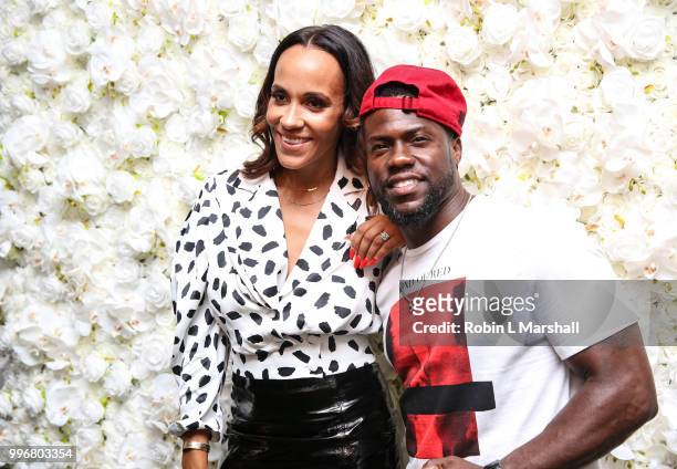 Ashley North and Comedian Kevin Hart attend Ashley North's Launch of "AN STYLE" Candles at IceLink Boutique and Rooftop Lounge on July 11, 2018 in...