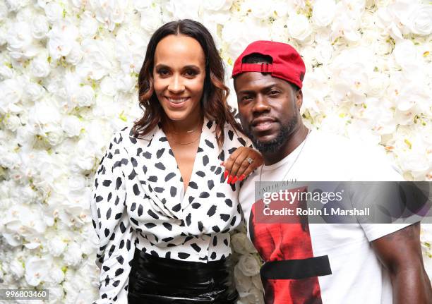 Ashley North and Comedian Kevin Hart attend Ashley North's Launch of "AN STYLE" Candles at IceLink Boutique and Rooftop Lounge on July 11, 2018 in...