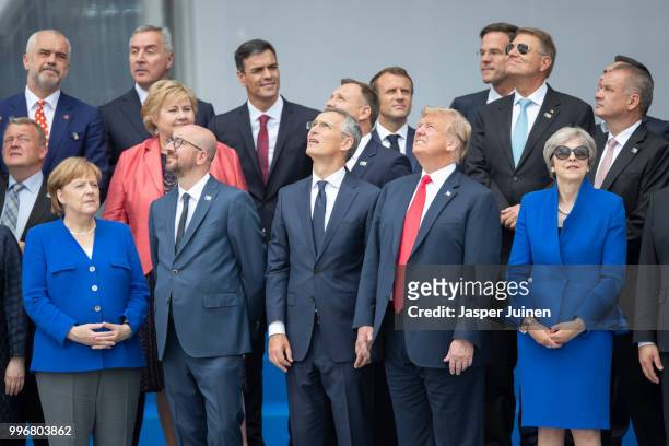 Heads of state and government, including German Chancellor Angela Merkel, Belgian Prime Minister Charles Michel, NATO Secretary General Jens...