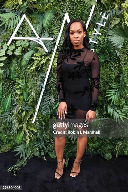 Khadijah Haqq attends Ashley North's Launch of "AN STYLE" Candles at IceLink Boutique and Rooftop Lounge on July 11, 2018 in West Hollywood,...