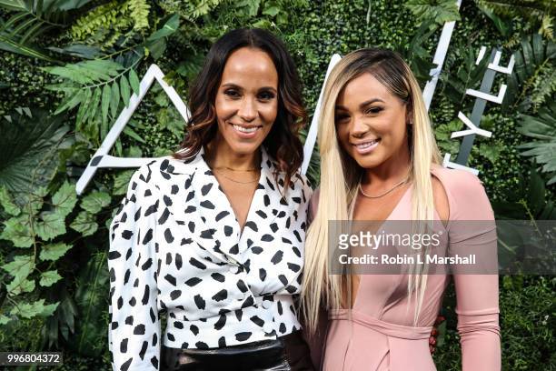 Ashley North and Doralie Medina attend Ashley North's Launch of "AN STYLE" Candles at IceLink Boutique and Rooftop Lounge on July 11, 2018 in West...