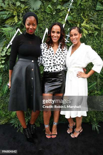 Anthoni Allen, Ashley North and guest attend Ashley North's Launch of "AN STYLE" Candles at IceLink Boutique and Rooftop Lounge on July 11, 2018 in...