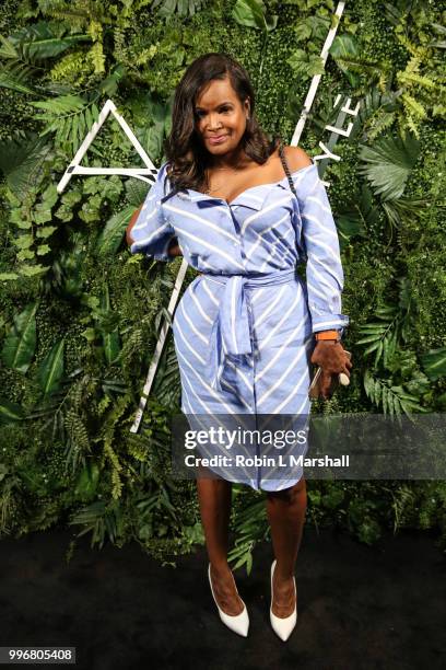 Stylist Tameka Foster attends Ashley North's Launch of "AN STYLE" Candles at IceLink Boutique and Rooftop Lounge on July 11, 2018 in West Hollywood,...