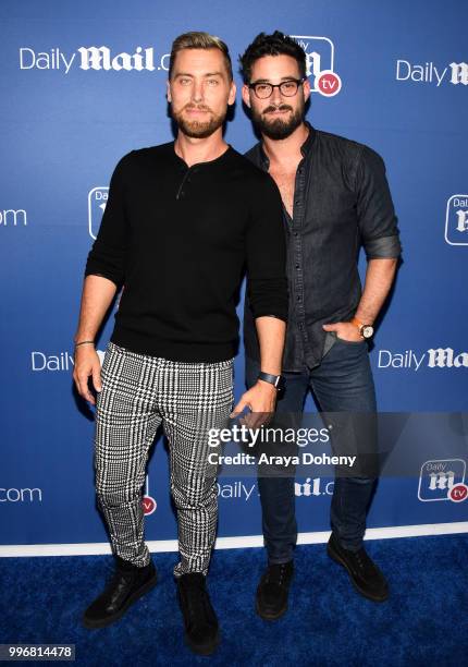 Lance Bass and Michael Turchin attend the DailyMail.com & DailyMailTV Summer Party at Tom Tom on July 11, 2018 in West Hollywood, California.