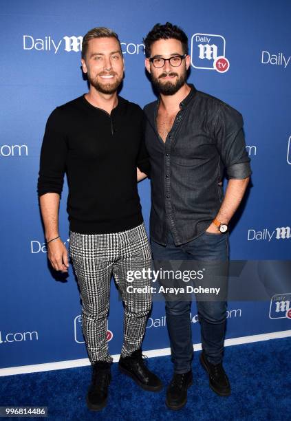 Lance Bass and Michael Turchin attend the DailyMail.com & DailyMailTV Summer Party at Tom Tom on July 11, 2018 in West Hollywood, California.