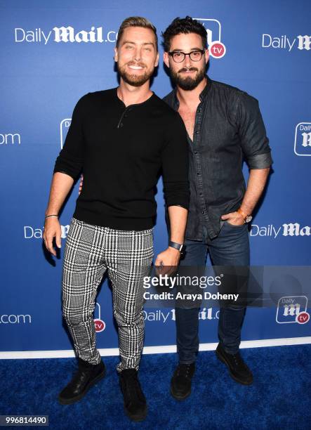 Lance Bass and Michael Turchin attend the DailyMail.com & DailyMailTV Summer Party at Tom Tom on July 11, 2018 in West Hollywood, California.