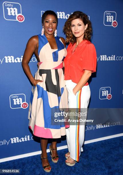 Alicia Quarles of DailyMailTV and Brandi Williams of DailyMailTV attend the DailyMail.com & DailyMailTV Summer Party at Tom Tom on July 11, 2018 in...