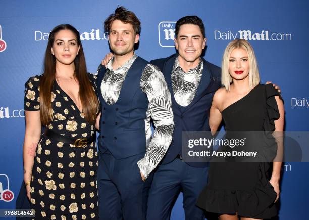 Katie Maloney-Schwartz, Tom Schwartz, Tom Sandoval and Ariana Madix attend the DailyMail.com & DailyMailTV Summer Party at Tom Tom on July 11, 2018...