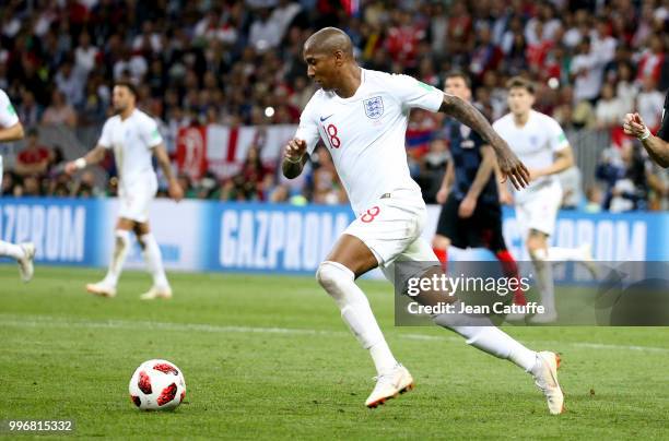 Ashley Young of England during the 2018 FIFA World Cup Russia Semi Final match between England and Croatia at Luzhniki Stadium on July 11, 2018 in...