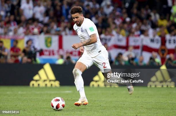 Kyle Walker of England during the 2018 FIFA World Cup Russia Semi Final match between England and Croatia at Luzhniki Stadium on July 11, 2018 in...