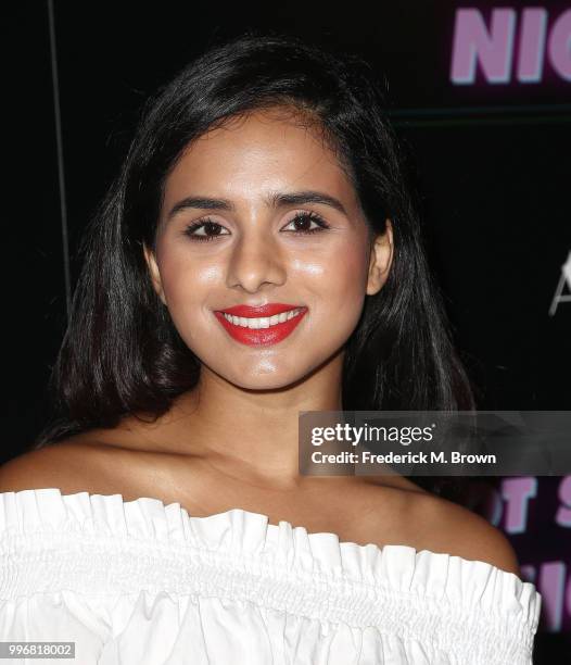 Actress Aparna Brielle attend the Screening of A24's "Hot Summer Nights" at the Pacific Theatres at The Grove on July 11, 2018 in Los Angeles,...