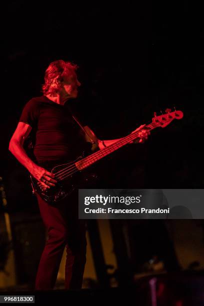 Roger Waters performs on stage during Lucca Summer Festival at Piazza Napoleone on July 11, 2018 in Lucca, Italy.