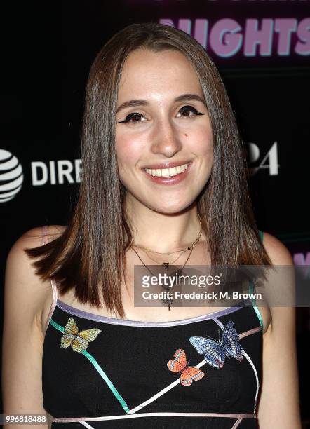 Actress Harley Quinn Smith attends the Screening of A24's "Hot Summer Nights" at the Pacific Theatres at The Grove on July 11, 2018 in Los Angeles,...