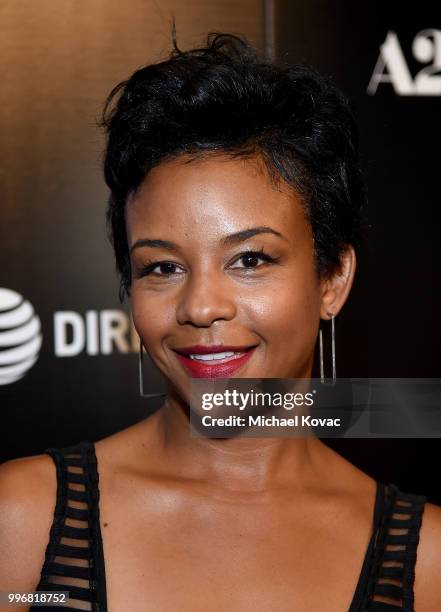 Actor Aasha Davis attends the Los Angeles Special Screening of "Hot Summer Nights" on July 11, 2018 in Los Angeles, California.