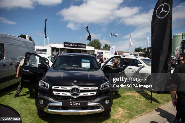 Mercedes Benz X-Class seen during the Great Yorkshire Show 2018 on day one. The Great Yorkshire Show is the biggest 3 days agricultural event in...