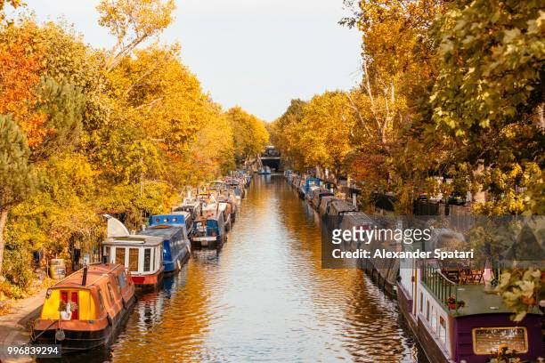 autumn in little venice, london, uk - oktober stock pictures, royalty-free photos & images