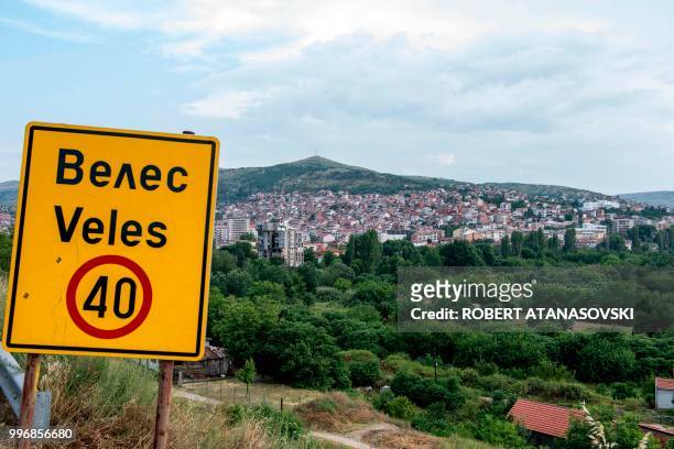 Picture taken on June 12 show a general view of the city of Veles.