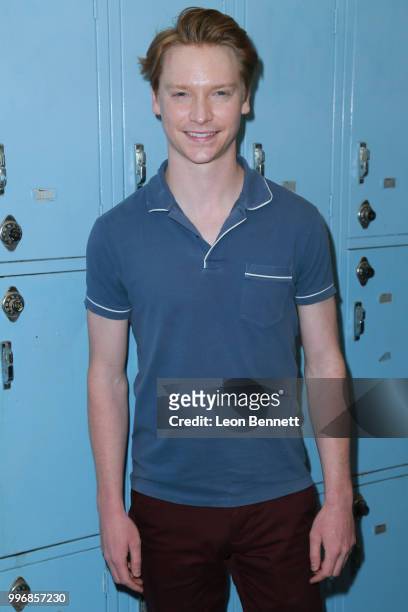 Calum Worthy attends the Screening Of A24's "Eighth Grade" - Arrivals at Le Conte Middle School on July 11, 2018 in Los Angeles, California.