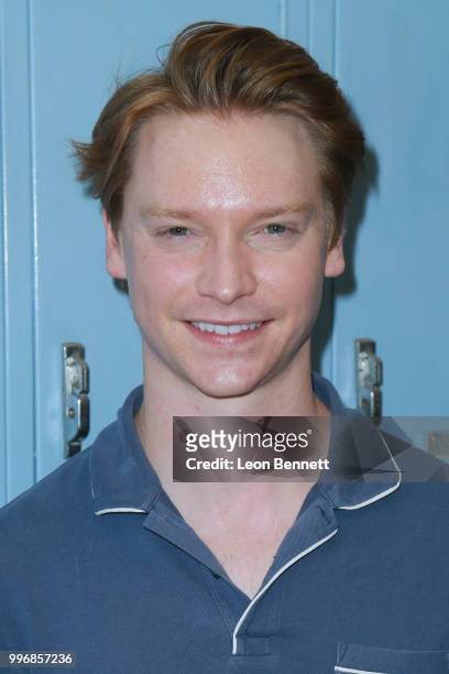 Calum Worthy attends the Screening Of A24's "Eighth Grade" - Arrivals at Le Conte Middle School on July 11, 2018 in Los Angeles, California.