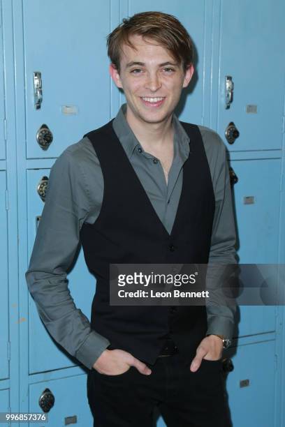 Actor Dylan Riley Snyder attends the Screening Of A24's "Eighth Grade" - Arrivals at Le Conte Middle School on July 11, 2018 in Los Angeles,...