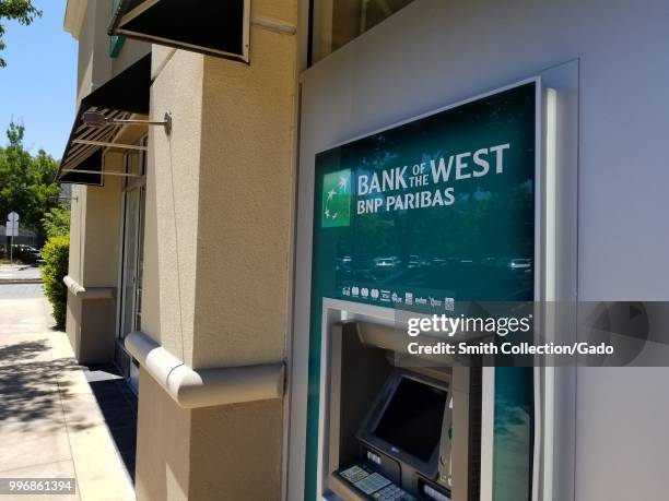 Automated Teller Machine with logo for Bank of the West, a division of BNP Paribas, on a sunny day in San Ramon, California, July 9, 2018.