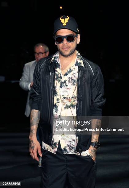 Dani Alves attends Marcos Luengo show at Mercedes Benz Fashion Week Madrid Spring/ Summer 2019 at IFEMA on July 11, 2018 in Madrid, Spain.