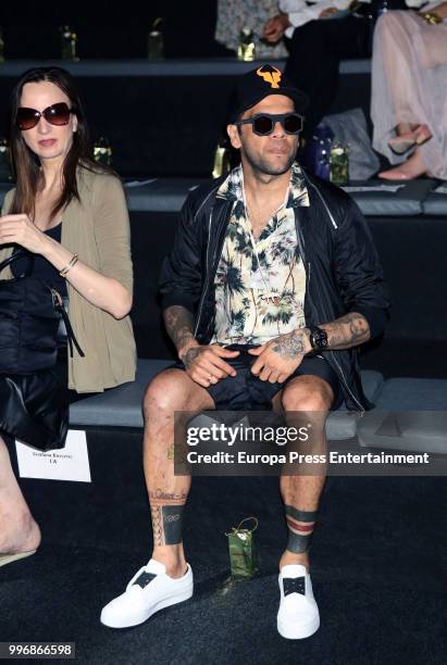 Dani Alves attends Marcos Luengo show at Mercedes Benz Fashion Week Madrid Spring/ Summer 2019 at IFEMA on July 11, 2018 in Madrid, Spain.