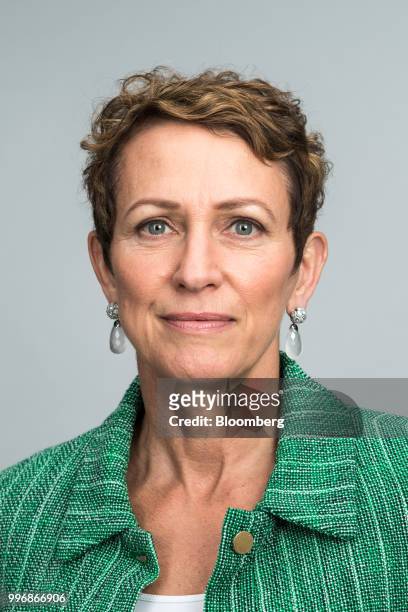 Inga Beale, chief executive officer of Lloyds of London, poses for a photograph following a Bloomberg Television interview in London, U.K., on...