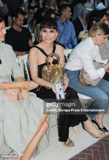 Maria Escote attends Moises Nieto show at Mercedes Benz Fashion Week Madrid Spring/ Summer 2019 at IFEMA on July 11, 2018 in Madrid, Spain.