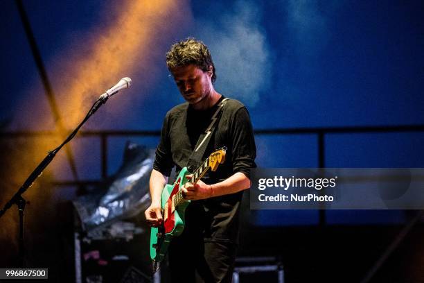 The scottish indie rock band Franz Ferdinand performing live at Anfiteatro del Vittoriale Gardone Riviera Italy, on July 11, 2018.