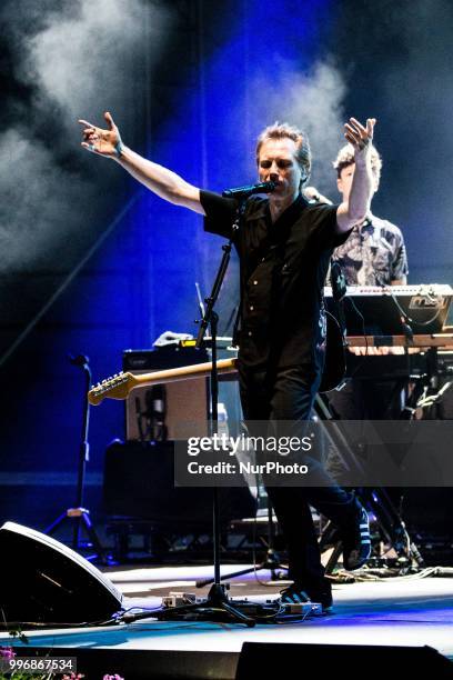 The scottish indie rock band Franz Ferdinand performing live at Anfiteatro del Vittoriale Gardone Riviera Italy, on July 11, 2018.