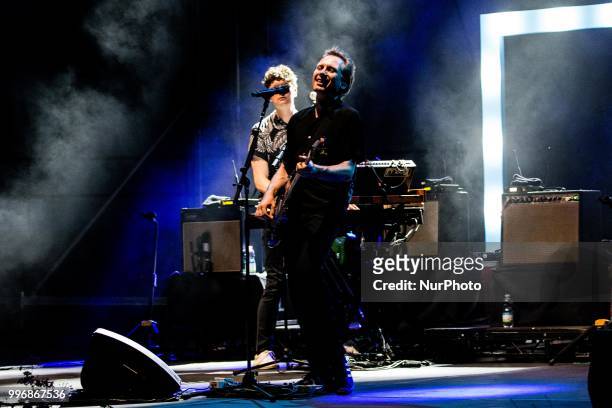 The scottish indie rock band Franz Ferdinand performing live at Anfiteatro del Vittoriale Gardone Riviera Italy, on July 11, 2018.