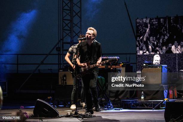 The scottish indie rock band Franz Ferdinand performing live at Anfiteatro del Vittoriale Gardone Riviera Italy, on July 11, 2018.