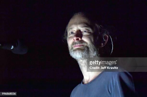 Thom Yorke of Radiohead performs at Madison Square Garden on July 11, 2018 in New York City, NY.