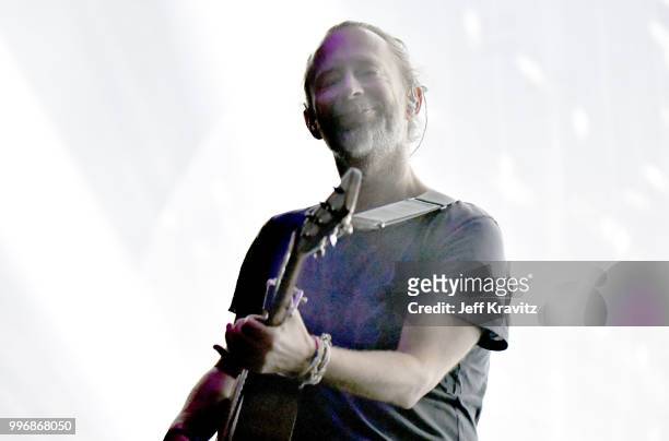 Thom Yorke of Radiohead performs at Madison Square Garden on July 11, 2018 in New York City, NY.
